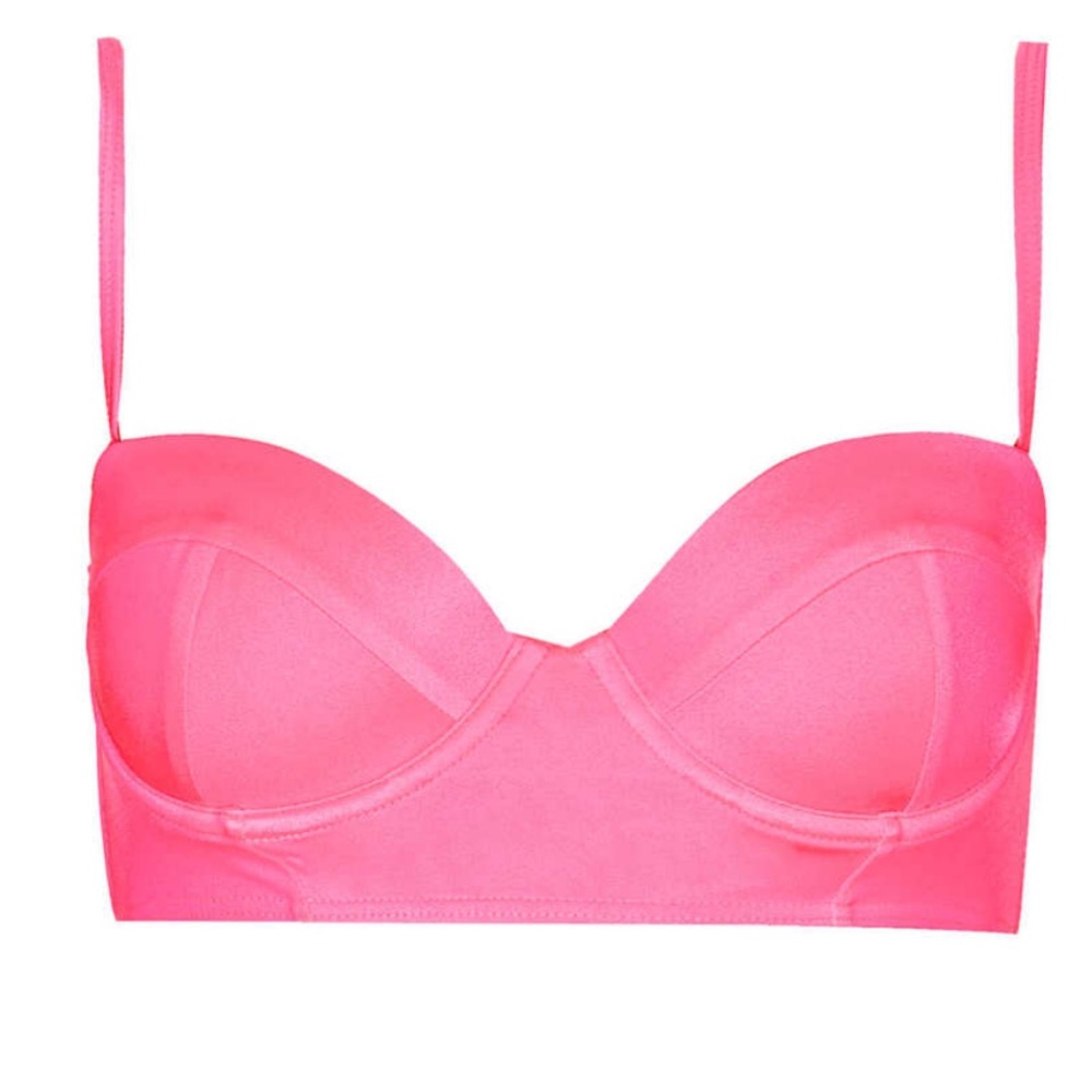 Topshop Neon Pink Bikini Top US2/XS